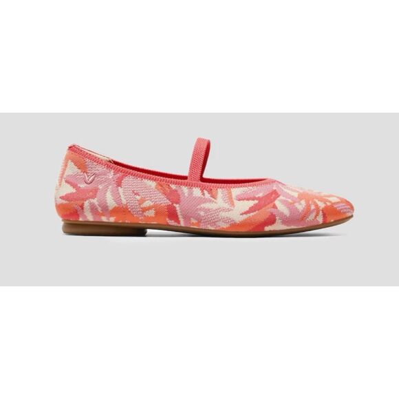 Vivaia Almond-Toe Tamia Mary-Jane in Multi Coral Tropical size 36 / New - Picture 2 of 9